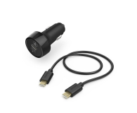 Hama Ładowarka samochodowa HAMA 1xUSB-C PD 18W QC 3.0 + kabel USB - 1462054 - zdjęcie 1